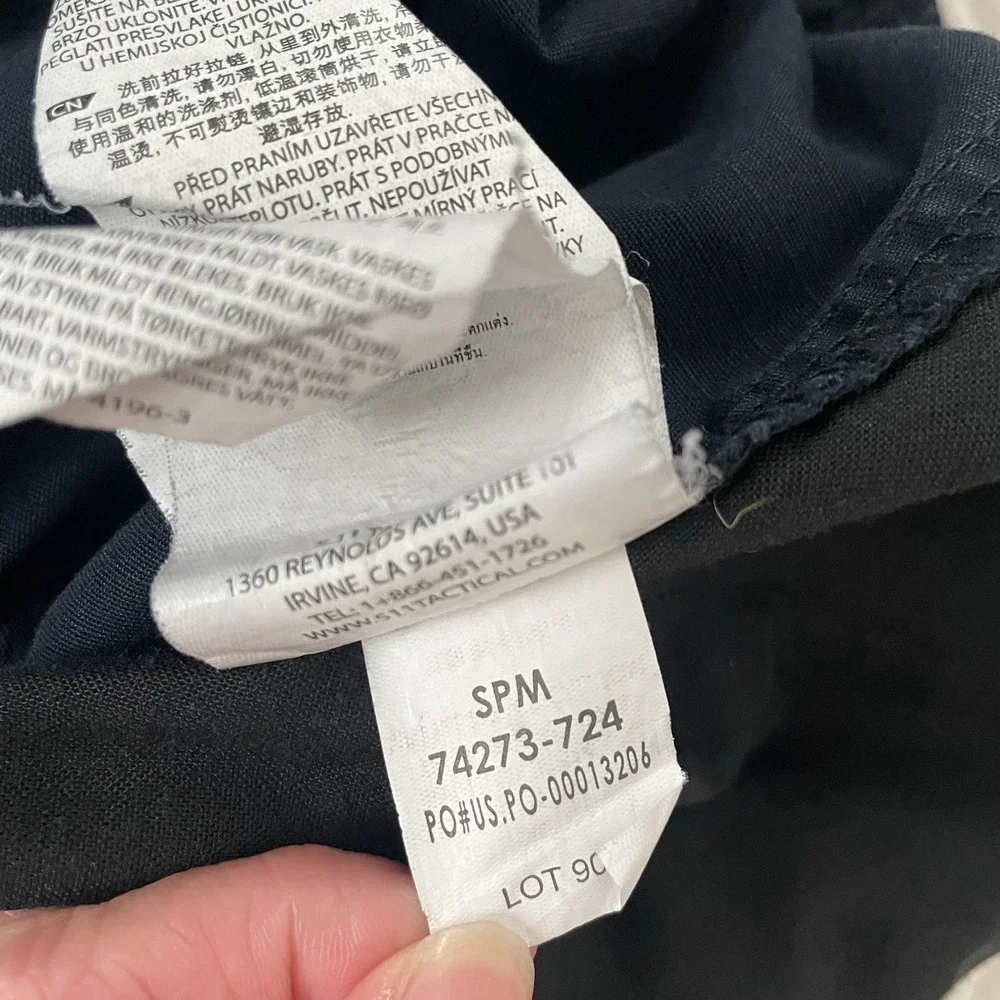 5.11 Tactical Mens 40x32 Navy Blue Cotton Canvas Cargo Pants 74273-724